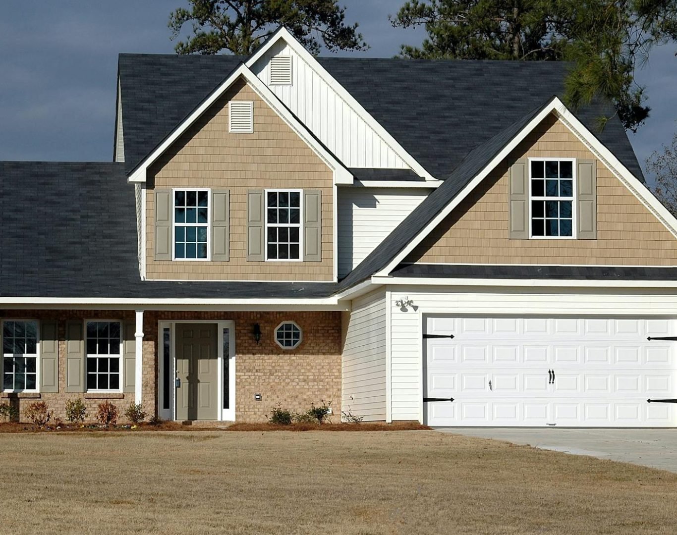 Brown and White Wooden House